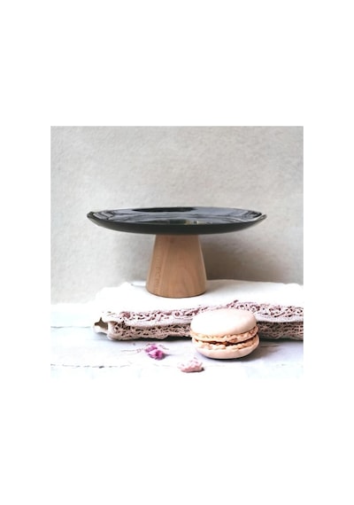 Akayev Ahşap Konik Ayaklı Siyah 25 Cm Sunumluk siyah