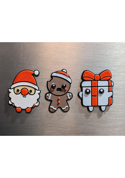 Zencefilli Kurabiye Adam Gingerbread Hediye Paketi Noel Baba Figürlü Yılbaşı Buzdolabı Magneti