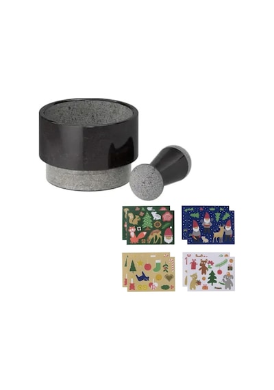 Ikea 1 Adelsten Moerser Ve Pas Tutmaz, Mermer Siyah, Siyah, Standart