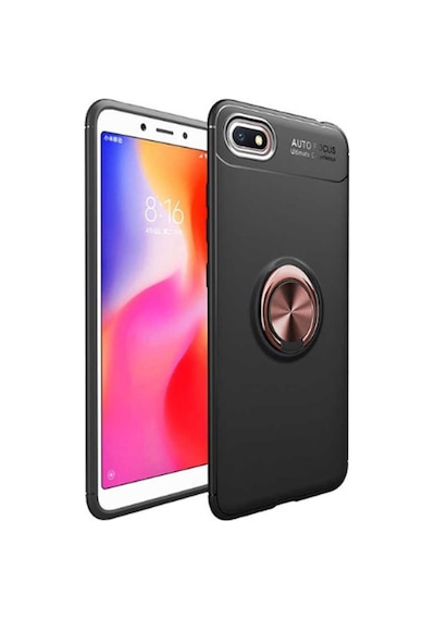 Huawei Y5 2018 Kılıf Yüzüklü Tam Korumalı Silikon Kapak