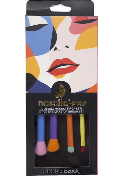 Nascita Secret Beauty 4 Lü Göz Makyaj Fırça Seti - 134