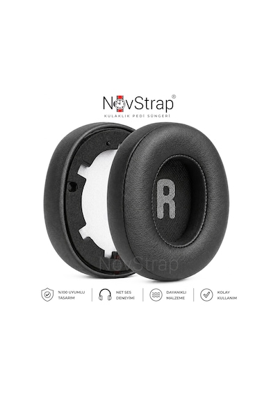Novstrap Jbl Tune 700bt 710bt 720bt 750btnc 760nc 770nc İle Uyumlu Yedek Kulaklık Pedi Süngeri + Kafa Bandı Seti Siyah
