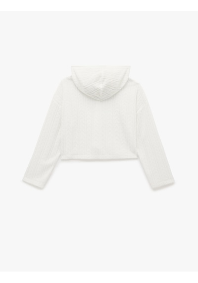 Koton Uzun Kollu Basic Kapşonlu Sweatshirt Ekru 7wkg10324ak Koton Uzun Kollu Basic Kapşonlu Sweatshirt Ekru 7wkg10324ak