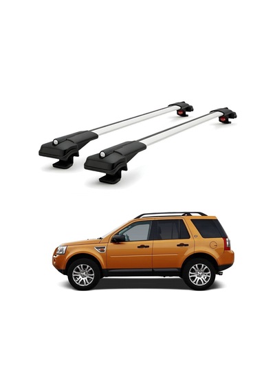 Land Rover Freelander 2 Suv L359 İçin Ara Atkı Tavan Barı , Araç Üstü Ekipman Taşıma Barı Gri 2 Adet