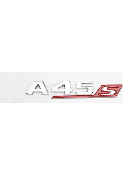 Benz A45s Krom Kırmızı Black Bagaj Yazısı 3m 3d Abs