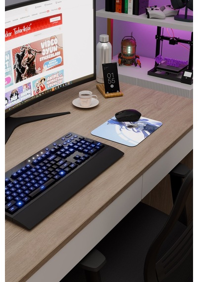 Clorinde Genshin Impact Anime Gacha V2 - 22x18 Gaming Mouse Pad Fare Altlığı