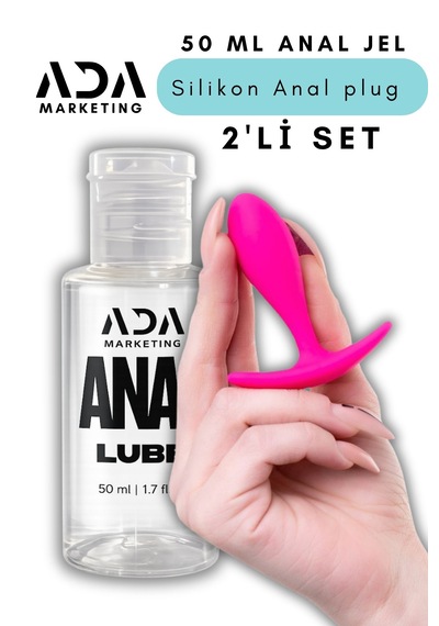 Ada Marketing 50 Ml Anal Kayganlaştırıcı Jel Ve Pembe Silikon Plug Seti