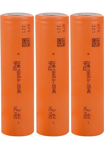 Tenpower Inr18650-35he - 3.7v 3500 Mah Li-ion Şarjlı Pil - 10a 3 Lü Paket