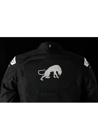 Furygan Atom Vented Evo Yazlık Korumalı Erkek Ceketi Siyah Beyaz S