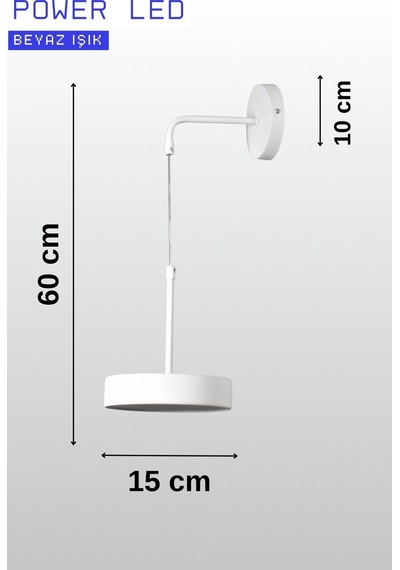 Salkım Modern Tasarım Renk Beyaz Işıklı - Ledli Banyo - Mutfak - Salon Yatak Odası Ledli Duvar Aplik Beyaz Beyaz