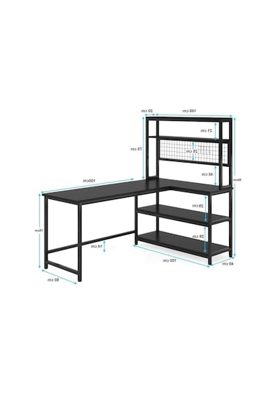 Siyah Çalışma Masası, 140 Cm Uzunluk, Ofis Ve Ev İçin Uygun 120x60