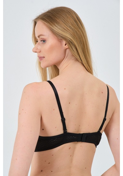 Mistirik Blera Model Push Up Destekli Extra Dolgu Detaylı Kaplı Doublu Premium Günlük Büstiyer Siyah Renk Siyah