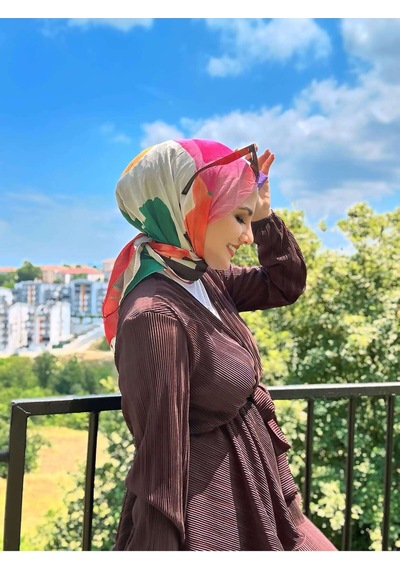 Moda Kaşmir Palet Desen Bambu Eşarp Siyah