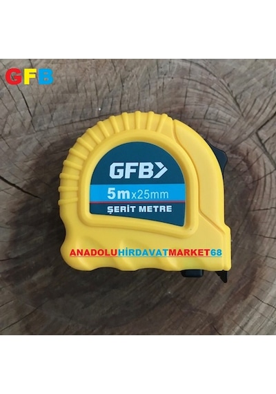 Gfb Çelik Şerit Metre 5 Metre 25 MM Kırılmaz Abs Plastik