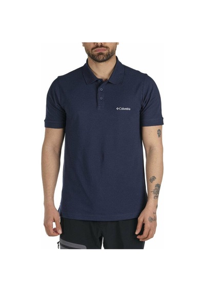 Columbia M Cascade Range Solid Erkek Polo Tişört CS0214-466 Lacivert