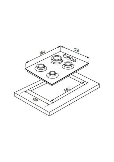 Afm Tech Black Turmalin Plus FM7600B-FM2200B-FM3400B 3'lü Kumandalı Cam Ankastre Set