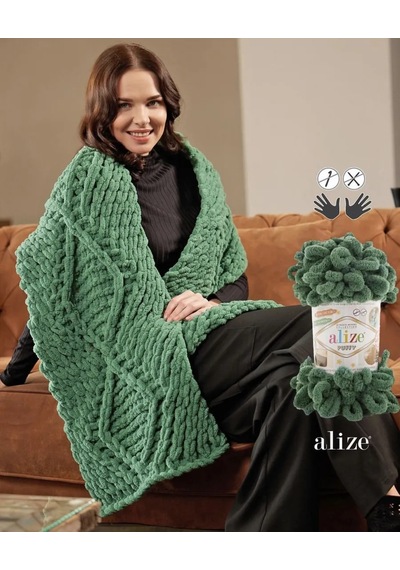 Alize Puffy Puffy 620 İpliği - 5 Adet Peluşlu 264250946