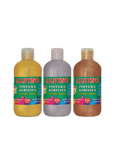 Alpino Akrilik Boya Şişe 250 Ml Metalik Bronz Dv000134 Çok Renkli