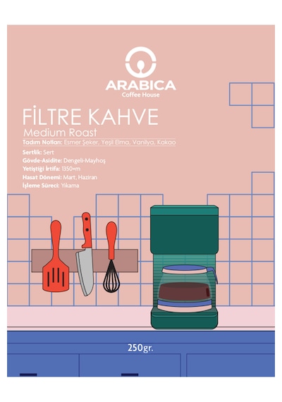 Filtre Kahve 250 Gr Öğütülmüş Kahve Taze Kavrulmuş Çekirdek V60