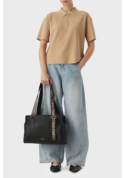 Calvin Klein Logolu Ayarlanabilir Askılı Çanta Lv04f3644gub1 Kadın Çanta Lv04f3644g Ub1 Siyah