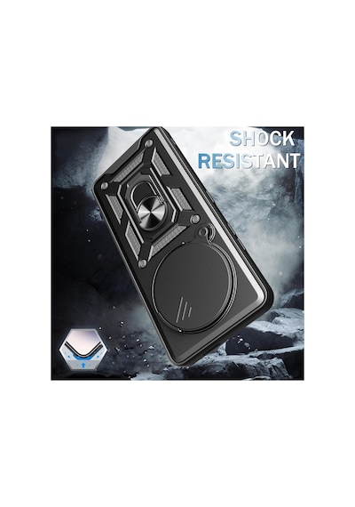 Teleplus Honor Magic 8 Pro Kılıf Magnetik Standlı Kamera Korumalı Slide Sürgülü Cover Kapak