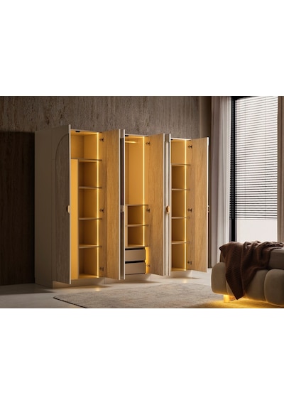 Toscana 2+2+2 6 Kapılı Dolap Bej