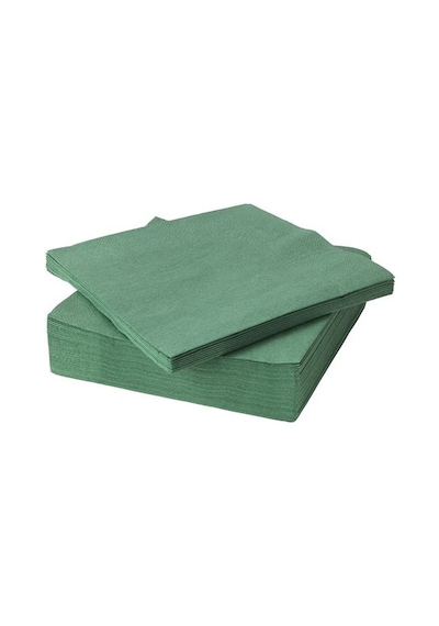 Servis Peçete IKEA 40x40 cm 50 Adet Yeşil Renkli Peçete