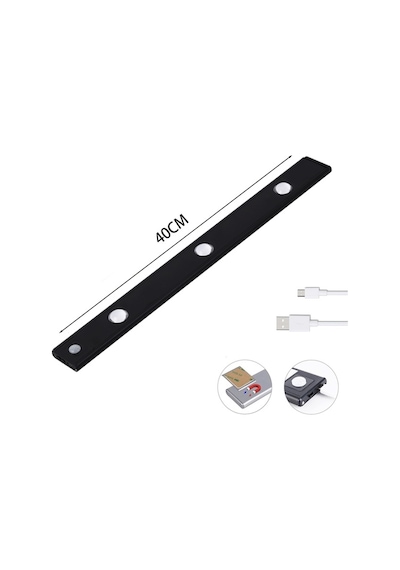 Sensörlü Şarjlı Mıknatıslı 3 Farklı Işık Dimmerli Bella Kabin Led