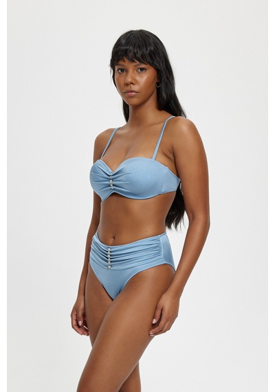 Louren Kadın Straplez Boncuk Detaylı Bikini Takımı Yüksek Bel Alt, Çıkarılabilir Askılı, Siyah & Mavi Mavi Louren Kadın Straplez Boncuk Detaylı Bikini Takımı Yüksek Bel Alt, Çıkarılabilir Askılı, Siyah & Mavi Mavi