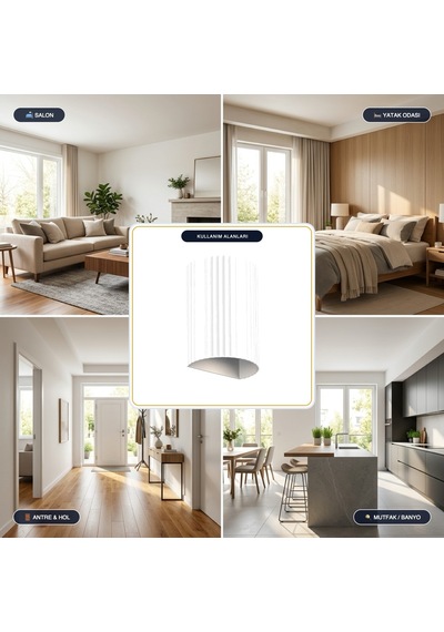 Jupıter 2x5w Gu10 Duy Dekoratif Beyaz Duvar Aplik - Ev600-b