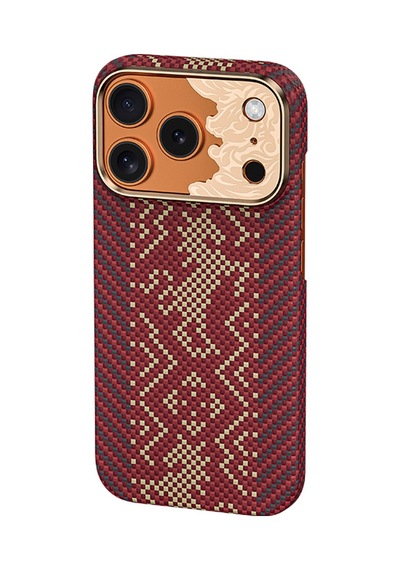 Apple iPhone Uyumlu 18 Pro Kılıf M-safeli Yüksek Kamera Çerçeveli Benks Armorair Knight C1 Kevlar Kapak Kırmızı