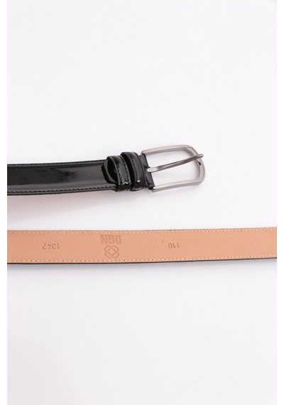 Dgn 1347 3,5 Cm. Erkek Deri Kemer Siyah Rugan