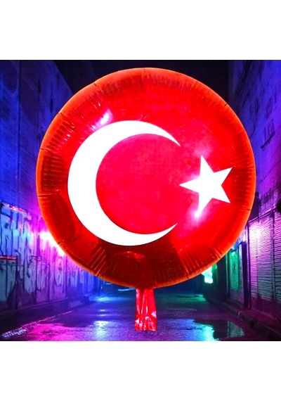 Yüksek Kalite 46cm 9 Adet Türk Bayraklı Balon Kırmızı Türk Bayraklı Folyo Balon Parlak Metalik Balon