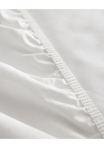 Madame Coco Manon King Size Plus %100 Pamuk Ranforce Lastikli Çarşaf - Beyaz Beyaz