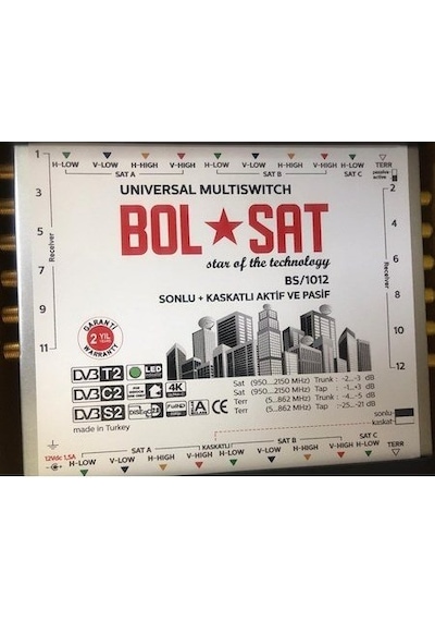 Bolsat Bs-10/12 Sonlu+Kaskatlı Santral Adaptör Dahil