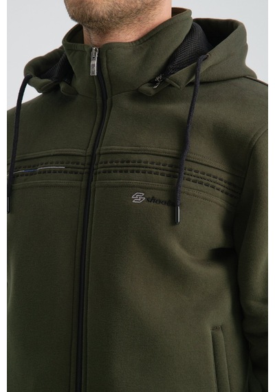 Shooter Sportswear Shooter Erkek Premium Kışlık Eşofman Takımı Regular Kapüşonlu Haki