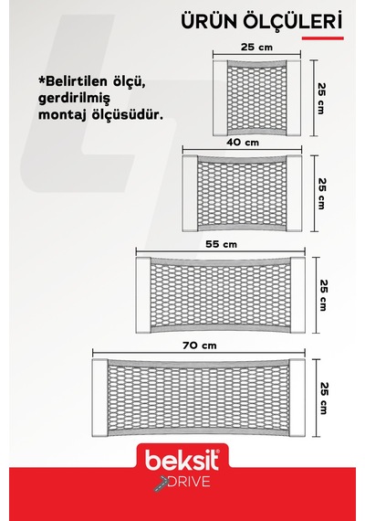 Drıve Araç İçi Organizer Cep File 4'lü Set