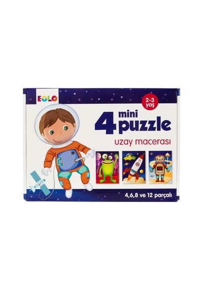 4 Mini Puzzle Uzay Macerası