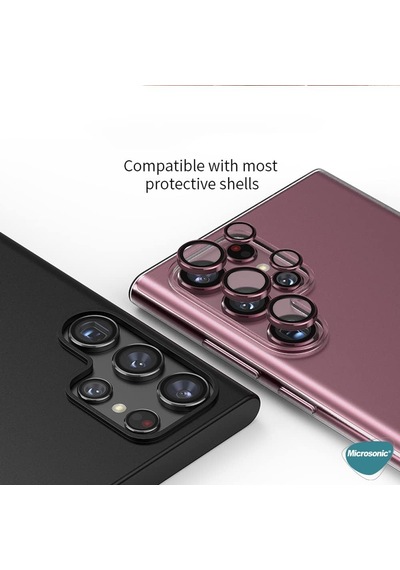 Samsung Galaxy S24 Ultra Tekli Kamera Lens Koruma Camı Lila Galaxy S24 Ultra İle Uyumlu Ekran Koruyucu - Lila Diğer