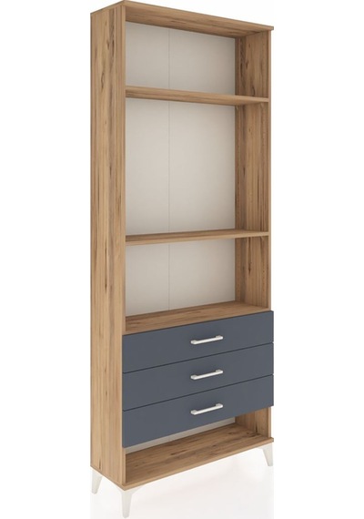 Arges Dolap 3 Raflı 3 Çekmeceli 88x30x221 Çam-antrasit Çam Arges Dolap 3 Raflı 3 Çekmeceli 88x30x221 Çam-antrasit Çam