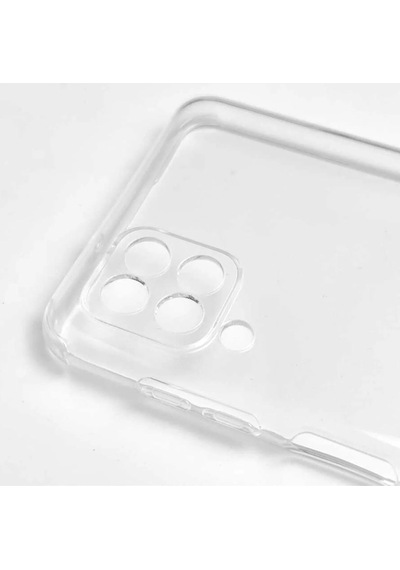 Samsung Uyumlu Galaxy A12 - Şeffaf Kılıf - Dünya'nın En Kalitelisi - Darbe Emici Kenar Silikon Kapak Kılıf Turuncu