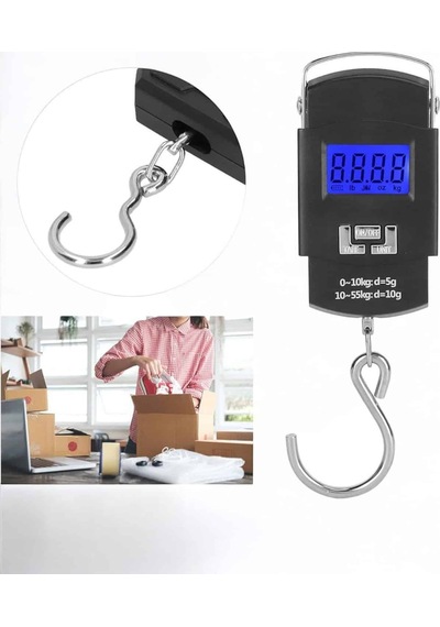 50 Kg El Kantarı Ağırlık Ölçer Dijital Ekranlı Kancalı Portatif 256