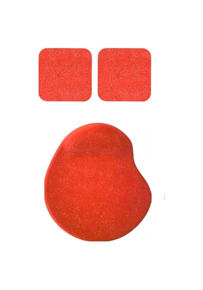 Oval Kırmızı Kum Desen Bilek Destekli Mouse Pad + 2 Adet Kupa Fincan Bardak Altlığı Altlık Set