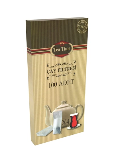 Tea Time Çay Kahve Filtresi Kağıt Filtre L Büyük Boy 100'lü Çay Filtresi Poşeti Çok Renkli