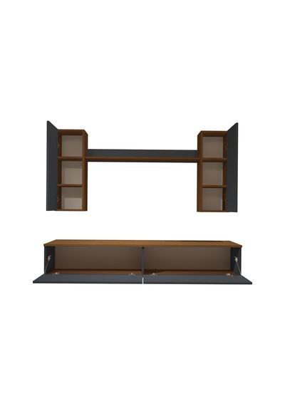 Decoraktiv Eko 5d Mdf Std Tv Ünitesi Tv Sehpası Ceviz - Antrasit