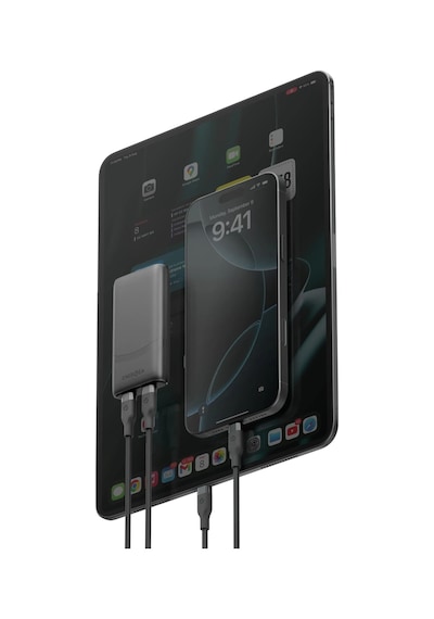 Energea Travelworld Edge 65 2 Adet 65w Usb 3.0 Çıkışlı Universal Pd Hızlı Şarj Aleti - Koyu Gri