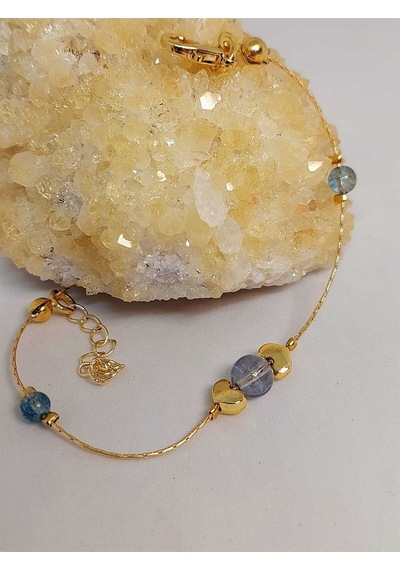 Topaz Taşı Tasarım Bileklik 52094 Çok Renkli