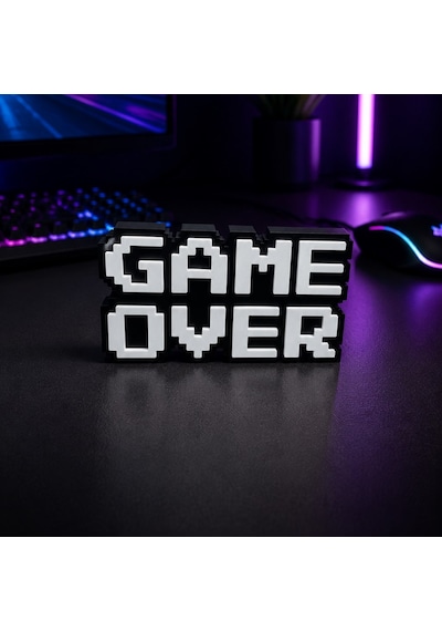 Oyuncu Odası Game Over Biblo, Gamer Masa Üstü Süs, 3d Baskı Dekoratif Obje