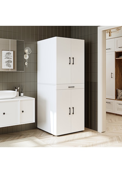 Banyo Dolabı Kapaklı Çamaşır Ve Kurutma Makinesi Dolap 70x185 Cm Mat Beyaz Banyo Dolabı Kapaklı Çamaşır Ve Kurutma Makinesi Dolap 70x185 Cm Mat Beyaz