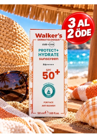 Walker's Vitamins Spf50+ Leke Karşıtı Çok Yüksek Korumalı Yüz Güneş Kremi 50 ML